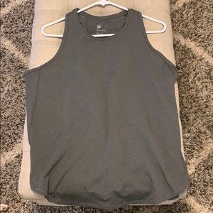 Gray Workout Racerback Tank Top
